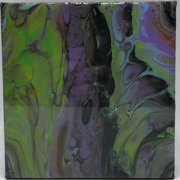 NWOT Fluid Art Abstract Painting, Acrylic Pour - Picture 13 of 15